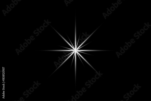 Bright flare glow ray radiance white star burst transparent sparkling shine illumination overlay vector pack