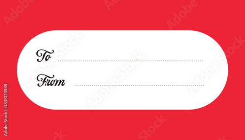  Minimalist Christmas Gift Tag Red and White