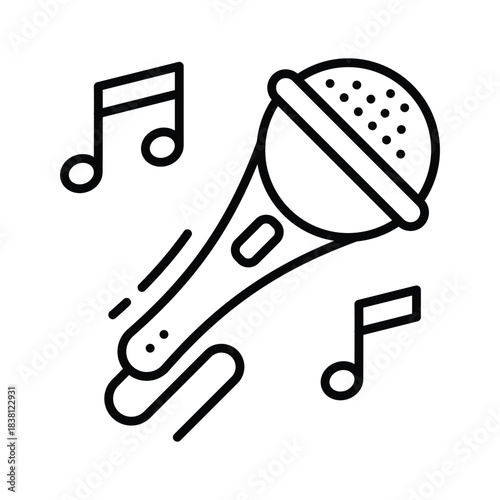 Microphone vector design isolated on white background, ready to use icon