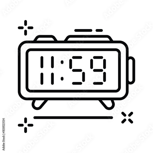 Clock showing midnight countdown for New Year celebration.