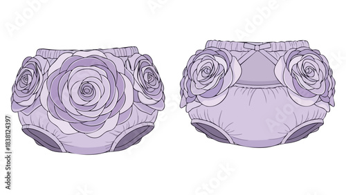 Lavender Rose Bloomers: A Stylish and Comfortable Choice for Your Little One's Wardrobe Essential