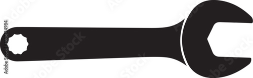 Wrench Tool Silhouette Keywords: wrench, tool, spanner, mechanical, engineering, repair