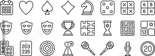 Game And Entertainment Icons Collection symbol calendar