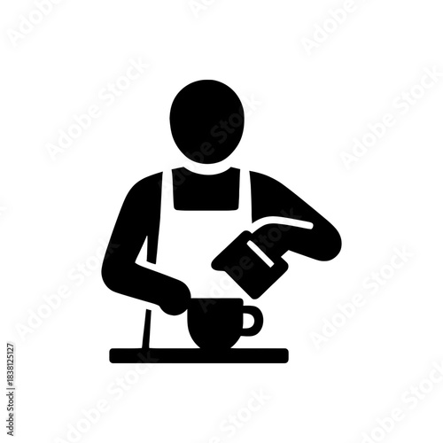 Coffee Shop Barista Server Icon