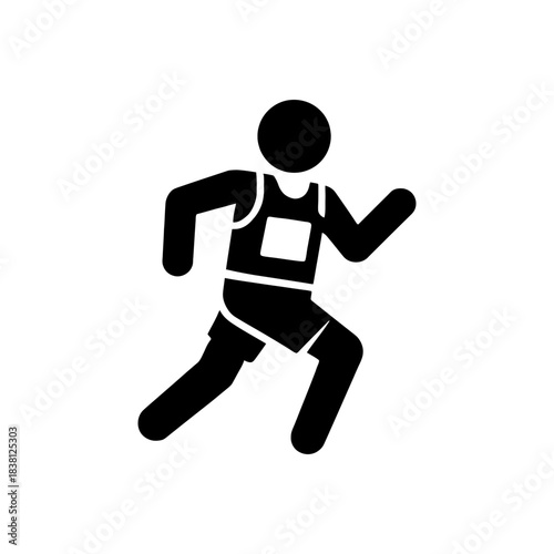 Professional Athlete Runner Uniform Icon