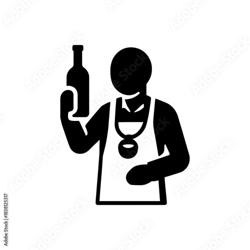 Sommelier Wine Service Uniform Icon