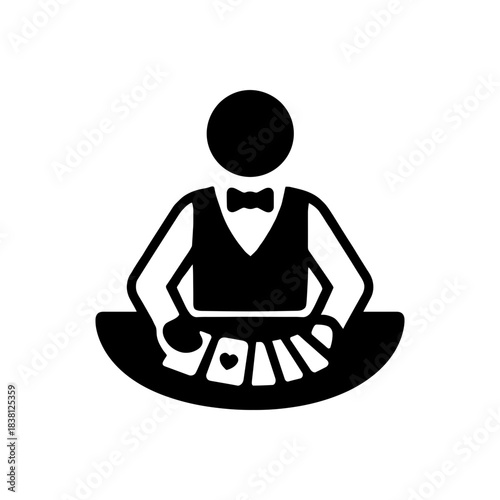 Casino Dealer Croupier Uniform Icon
