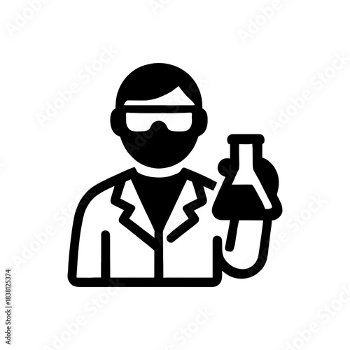 Chemical Researcher Laboratory Uniform Icon