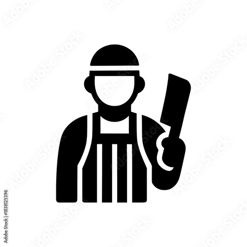Professional Butcher Market Uniform Icon