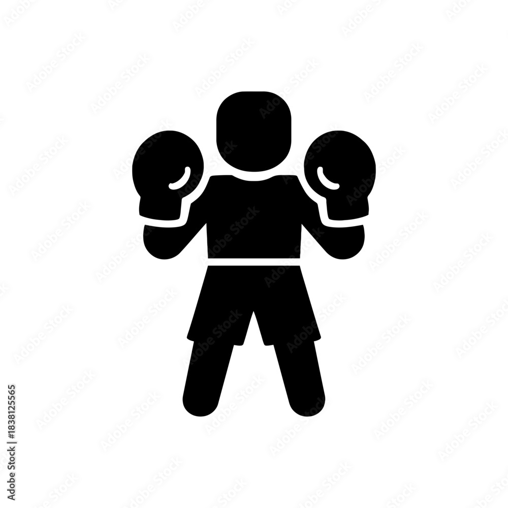 Obraz premium Professional Boxer Sport Fighter Icon