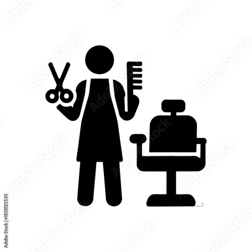 Salon Hair Stylist Barber Icon
