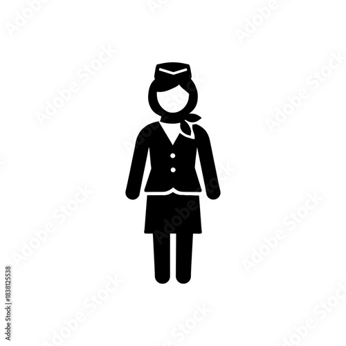 Airline Stewardess Flight Staff Icon