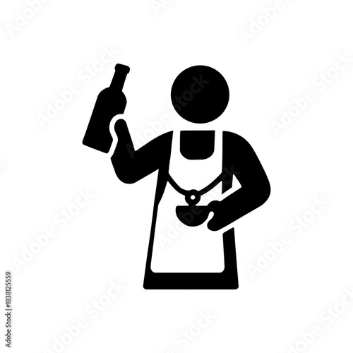 Restaurant Sommelier Wine Waiter Icon