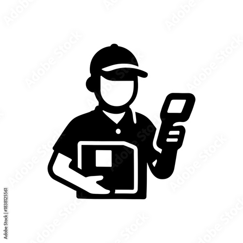 Delivery Courier Logistics Man Icon
