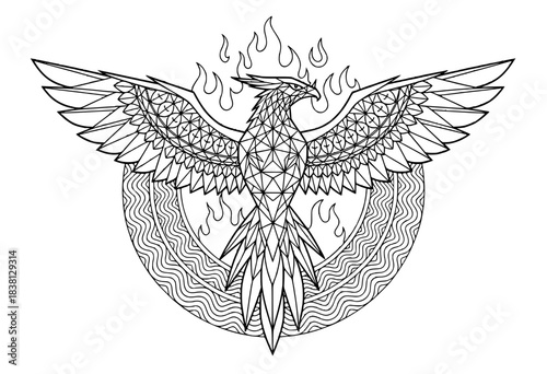Phoenix of Fire – Sacred Rebirth Mythological Bird