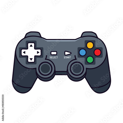 Vector Gaming Controller Illustration