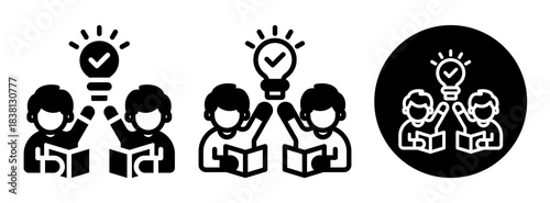 Active Learning Icon Collection Glyph & Mixed Style
