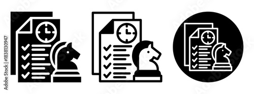 Plan Sheet Icon Collection Glyph & Mixed Style