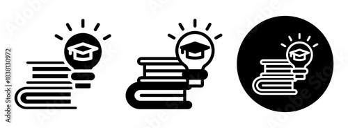 Smart Education Icon Collection Glyph & Mixed Style