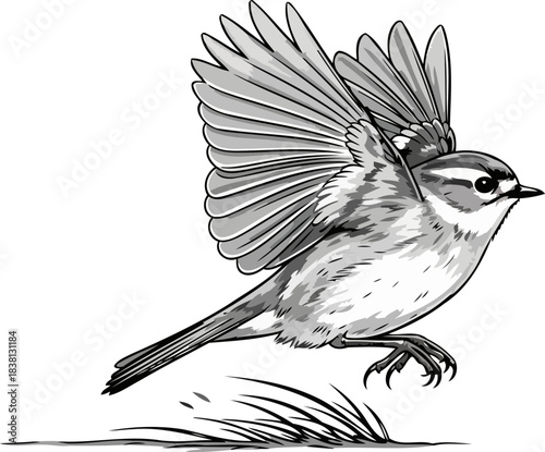 soaring potential monochrome birds dynamic leap into new horizons, isolated on transparent background