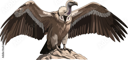 skyline sovereign unfurling majesty, patiently claiming the vast, open domain, isolated on transparent background