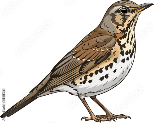 whispers of the wild a songbirds melody in natures symphony, isolated on transparent background