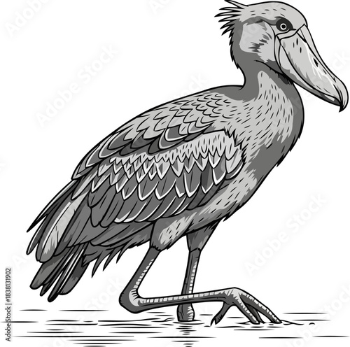 living fossils stance a glimpse into africas ancient wetland majesty, isolated on transparent background