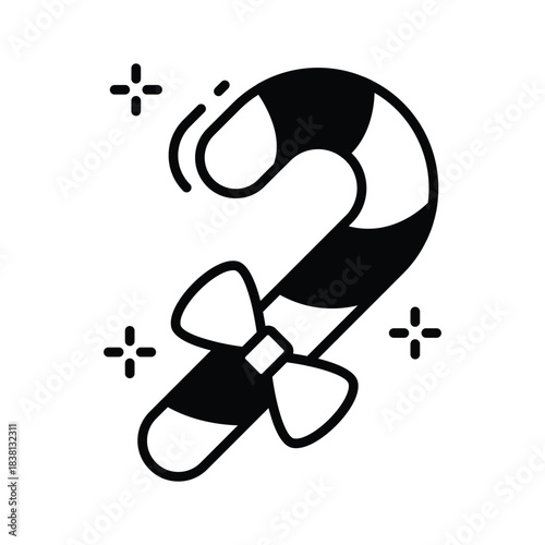 Take your hands on this amazing glyph icon of candy cane