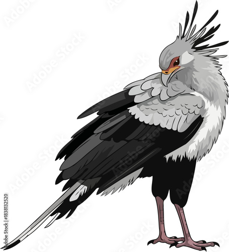 africas elegant scribe icon of savannah wisdom and distinctive grace, isolated on transparent background