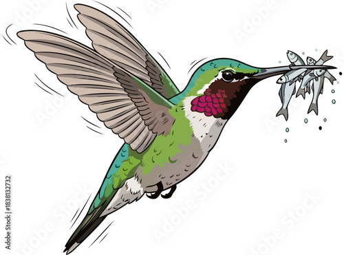 feathered fisher natures tiny hunter defies expectations with a surprising catch, isolated on transparent background