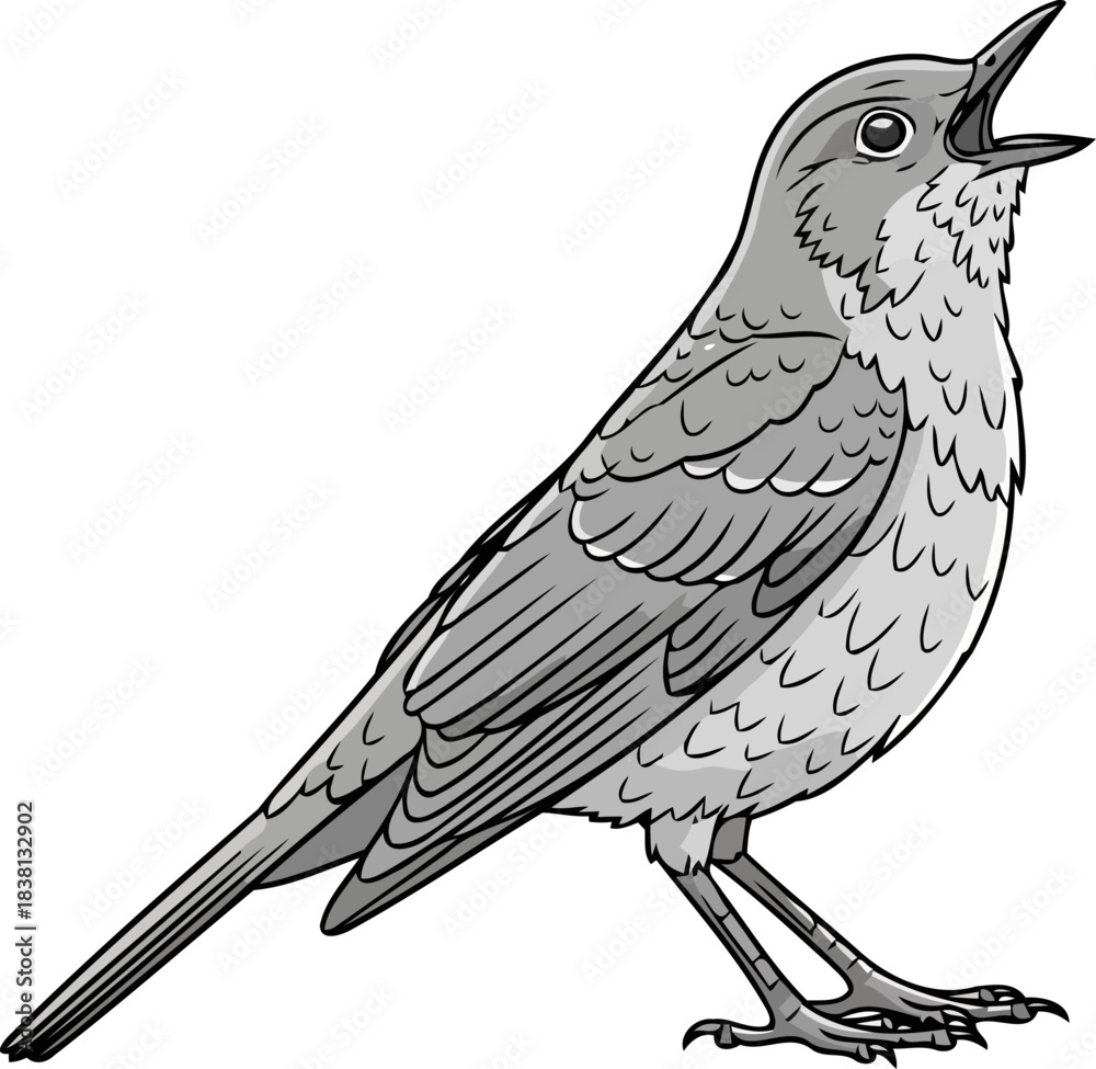 Fototapeta premium melody in monochrome iconic avian silhouette for serene brand storytelling, isolated on transparent background