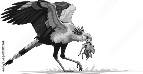 savannah striders swift justice natures unyielding pace of survival, isolated on transparent background