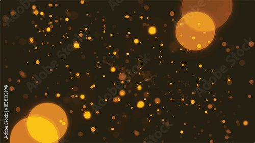 Abstract Bokeh Lights Background With Orange Glow And Dark Brown Backdrop Keywords: abstract, bokeh, lights, glow, orange, yellow, dark, brown, background, pattern, texture