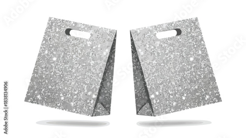 Elegant glittery shopping bags illustration, showcasing a sparkling design ideal for retail, gifts, and festive promotional material perfect for