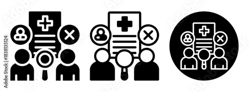 Clinical Trials Icon Collection Glyph & Mixed Style