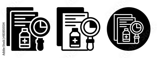 Medical Research Icon Collection Glyph & Mixed Style