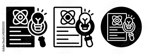 Scientific Discovery Icon Collection Glyph & Mixed Style