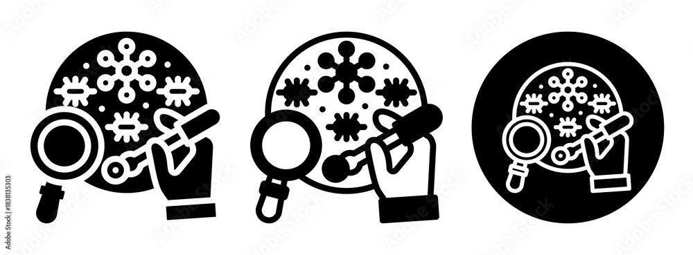Obraz premium Microbiology Icon Collection Glyph & Mixed Style