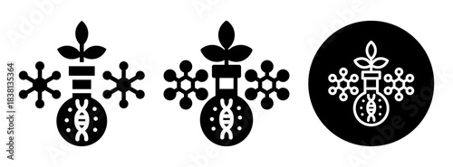 Molecular Biology Icon Collection Glyph & Mixed Style