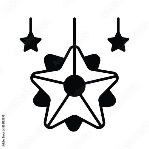 Take a look at this amazing glyph icon of christmas ornament