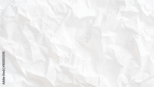 This is a white crumpled paper texture offering a beautiful abstract background for creative designs