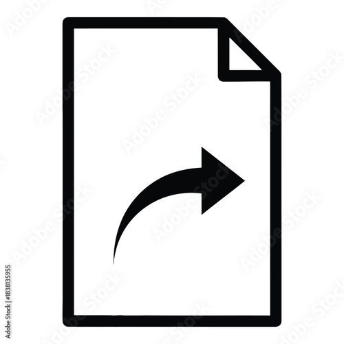 Document icon with an arrow indicating file export or sharing