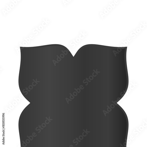 A black tie, symbolizing formality and elegance, is depicted in a simple, clean graphic against a white background, perfect for professional or formal attire contexts
