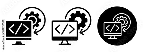 Software Evolution Icon Collection Glyph & Mixed Style