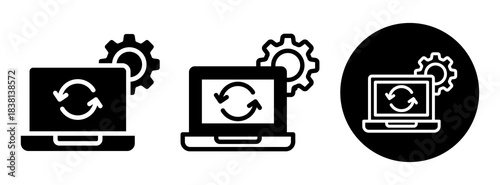 Digital Process Icon Collection Glyph & Mixed Style