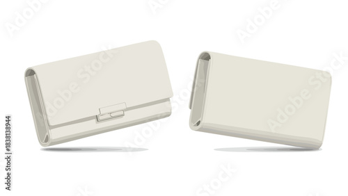 Elegant Clutch Purses Illustration: Modern Minimalism in Soft Cream Tones Depicting Style and Functionality with Sophisticated Accessory Design