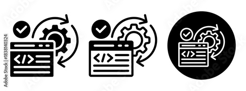 Code Execution Icon Collection Glyph & Mixed Style