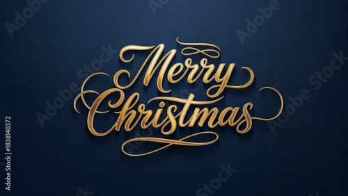 Happy New Year greeting sign illustration of vintage gold Merry Christmas lettering on a chalkboard frame border decoration design vector