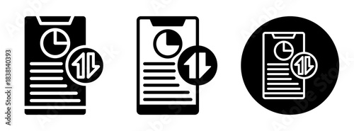Mobile Data Icon Collection Glyph & Mixed Style