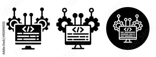 Programming Function Icon Collection Glyph & Mixed Style